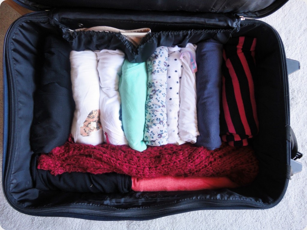 Packing in layers ensures enough space for everything.
